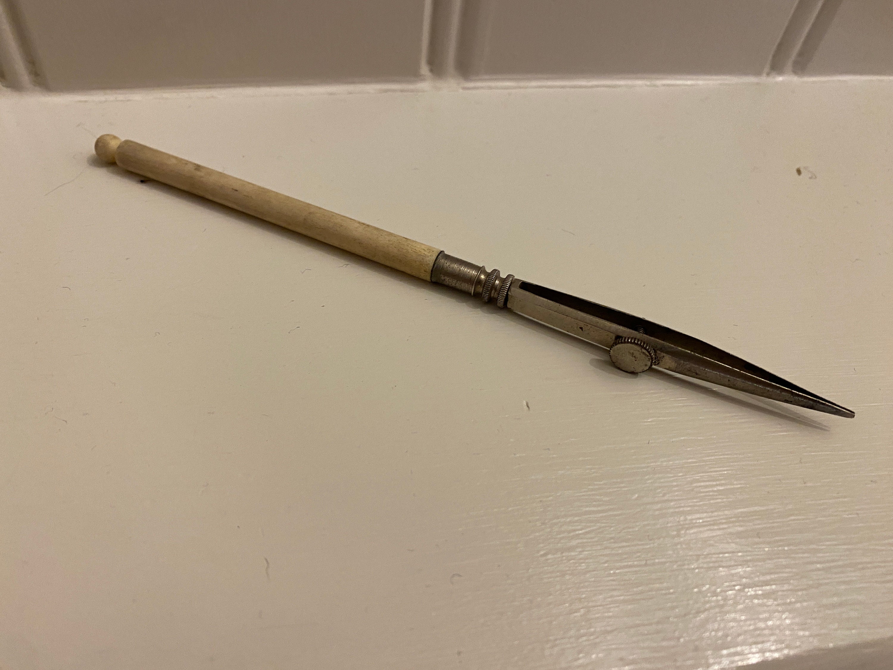 Antique Bone Technical Ink Ruling Pen Draughting Instrument British  Handmade 