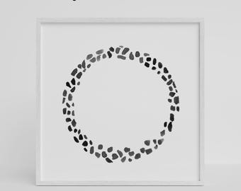 The Rhythm & Stone Collection: Abstract Watercolor Frames, Terrazzo Borders, Branding Assets