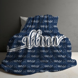 Personalized Nurse Blanket Custom Nurse Blanket Gift for Nurse Graduation Customized Nurse Blanket Nurses Week Custom Throws Blankets nurse
