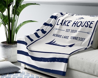 Custom Blanket for Lakehouse Owner, Lakehouse Throw, Lake House Gifts, Gif for Lake House Bedding, Lakehouse Decor, Lakehouse Owner Gift
