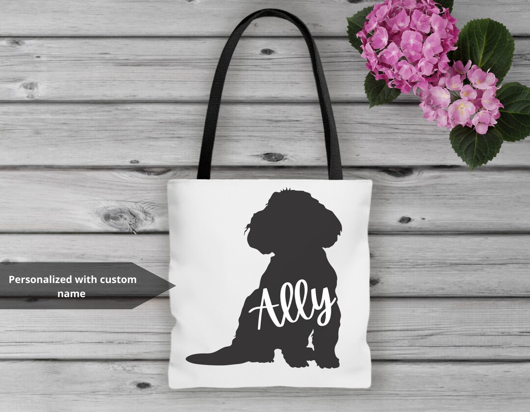 Personalized Maltese Tote Bag With Name Dog Tote Bag Maltese Mom Travel