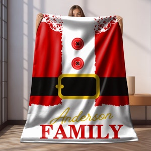 Personalized christmas blanket, Gift keepsake blanket, Cool christmas throw blanket with family name, Family blanket for holiday decorations