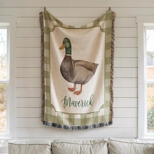 Personalized Mallard Duck Baby Blanket Mallard Duck Nursery Decor Baby ...