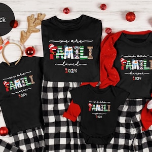 Personalized Family Christmas Shirt, Matching Family Pjs Tee, Matching Tee for Christmas, Christmas Matching Sweater, Funny Couple Pajamas