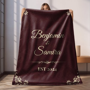 Mr and mrs blanket,mr and mrs custom blanket, Wedding shower gift, Wedding keepsake gift, Anniversary gift, mr and mrs established blanket