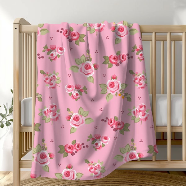 Trendy rosewater blanket coquette blanket babyblanket girl blanket floral blanket coquette decor soft girl baby showergift rose girl blanket