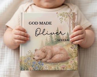 Personalized Baby Book with Name, Christian Storybook, Baptism Gift for Boys or Girls,  Faith Bedtime Book, Gift for Godson or Goddaughter