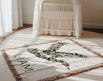 Personalized Camo Mallard Duck Blanket Mallard Duck Nursery Decor Baby Shower Gift Mallard Duck Name Blanket Mallard Hunting Name Blanket