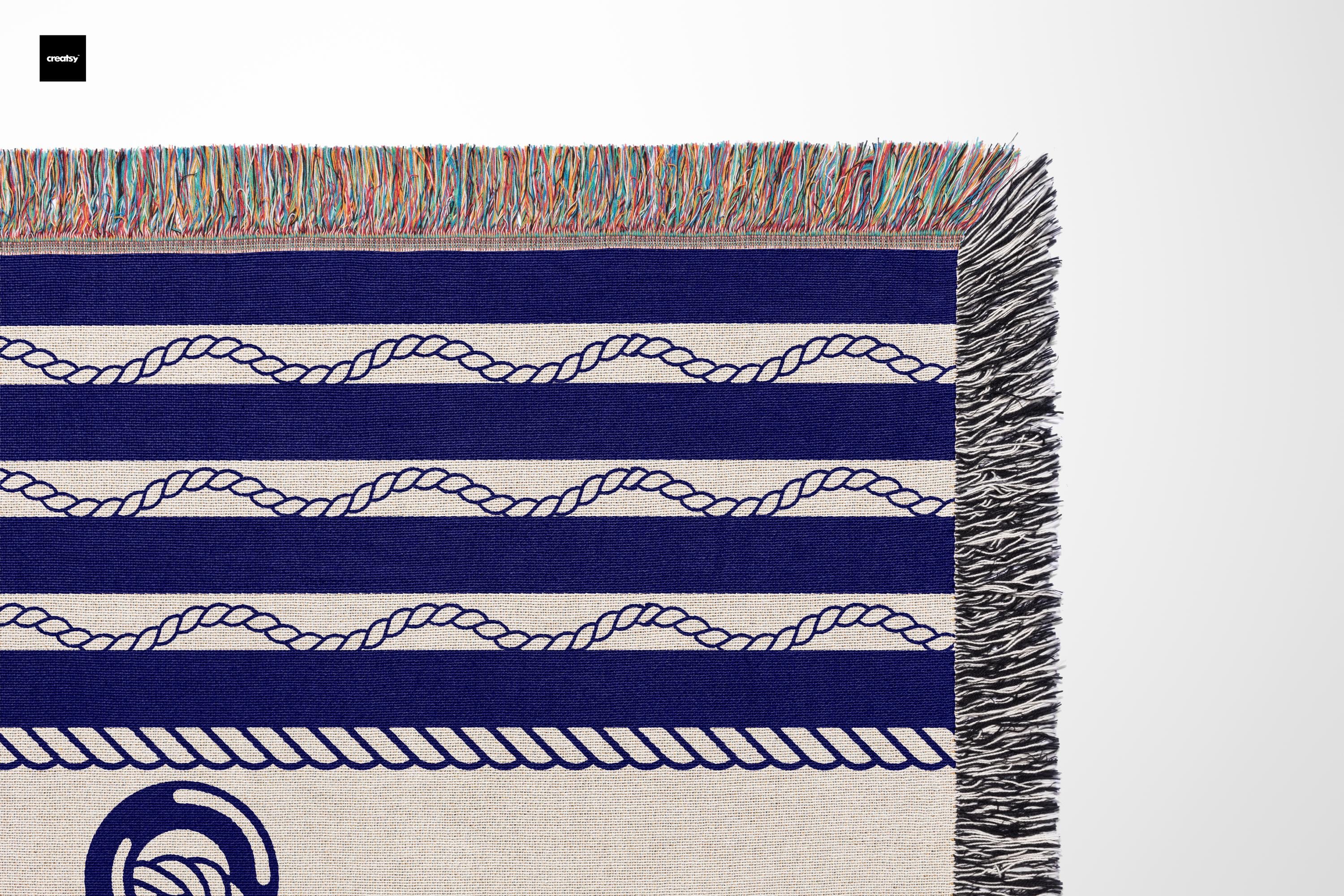 Personalized Boat Woven Blanket, Gift Boat Blanket 100% Cotton, Captain Gift or Boat Owner Decor, Welcome Aboard Woven Blanket Keepsake Gift