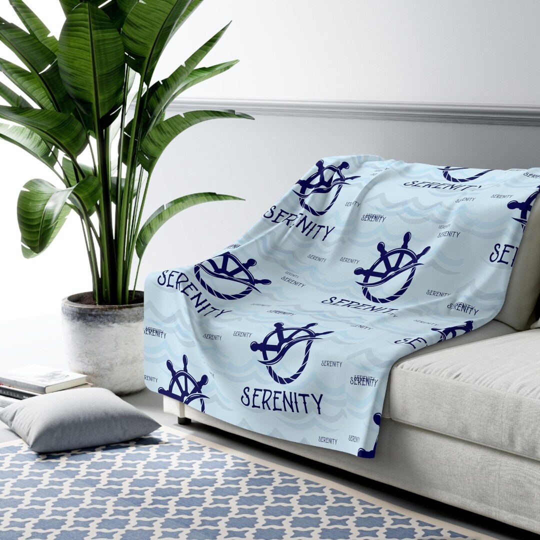 Personalized Boat Blanket Customized Blanket Boat Gift Blanket Nautical