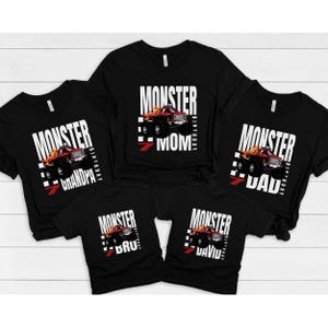 Personalized Monster Truck Birthday Shirt
