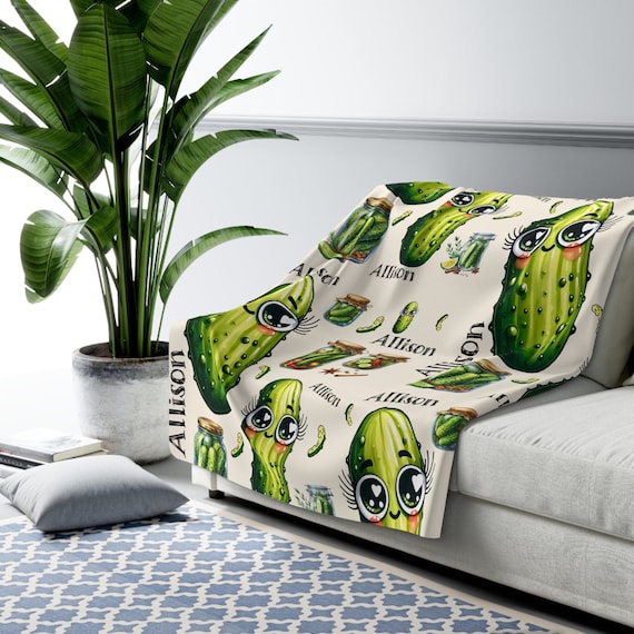 Customized Pickle Name Blanket Pickle Lover Blanket Gift funny blanket gardening blanket pickles comfy pickle blanket personalized blanket