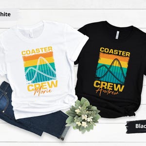 Personalized Roller Coaster Crew Shirt, Family Vacation Theme Park Tee ...