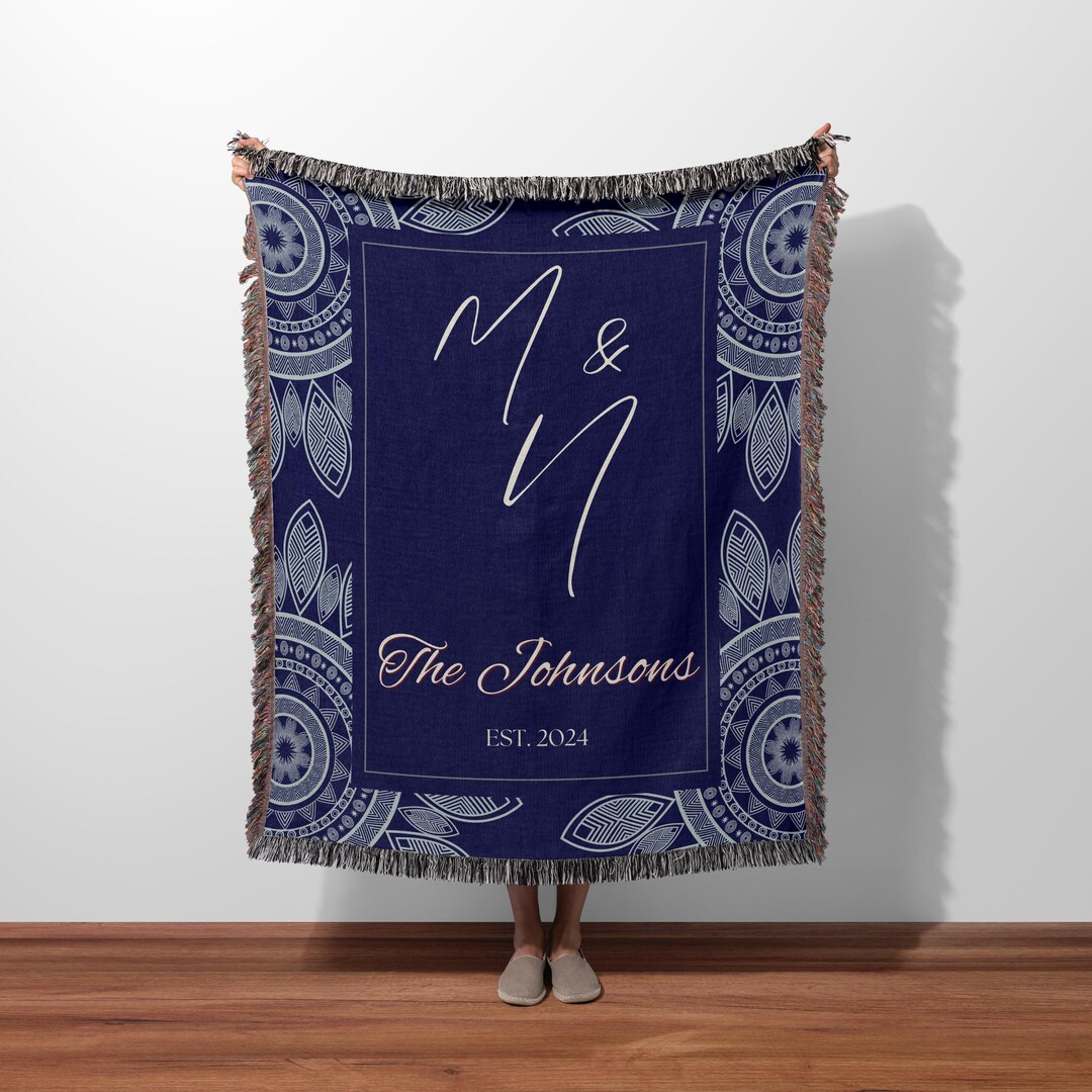 Custom Woven Blanket Keepsake Gift, Custom Anniversary Gift, Custom ...