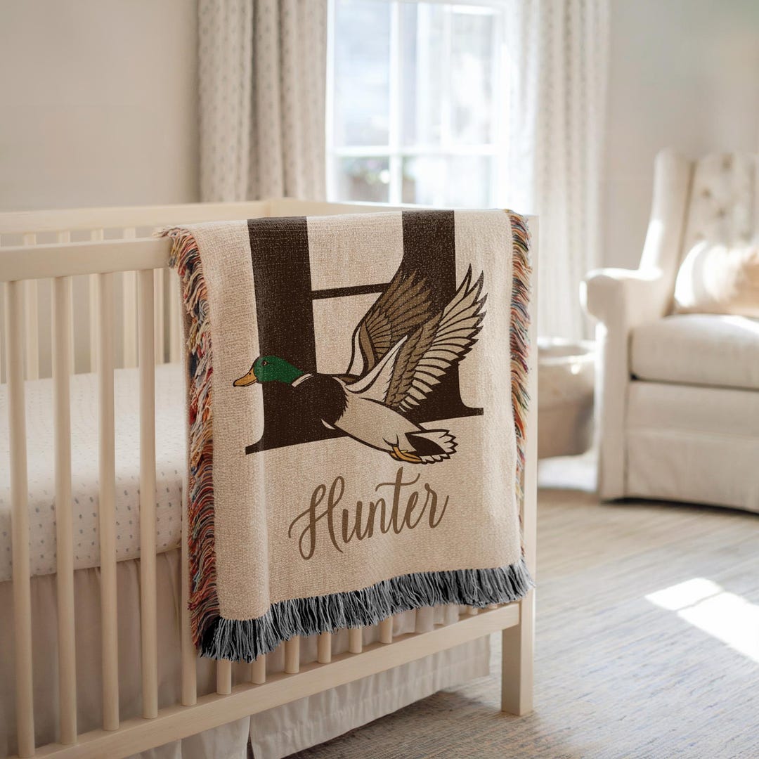 Personalized Mallard Baby Blanket Ducks Mallard Baby Nursery Decor ...