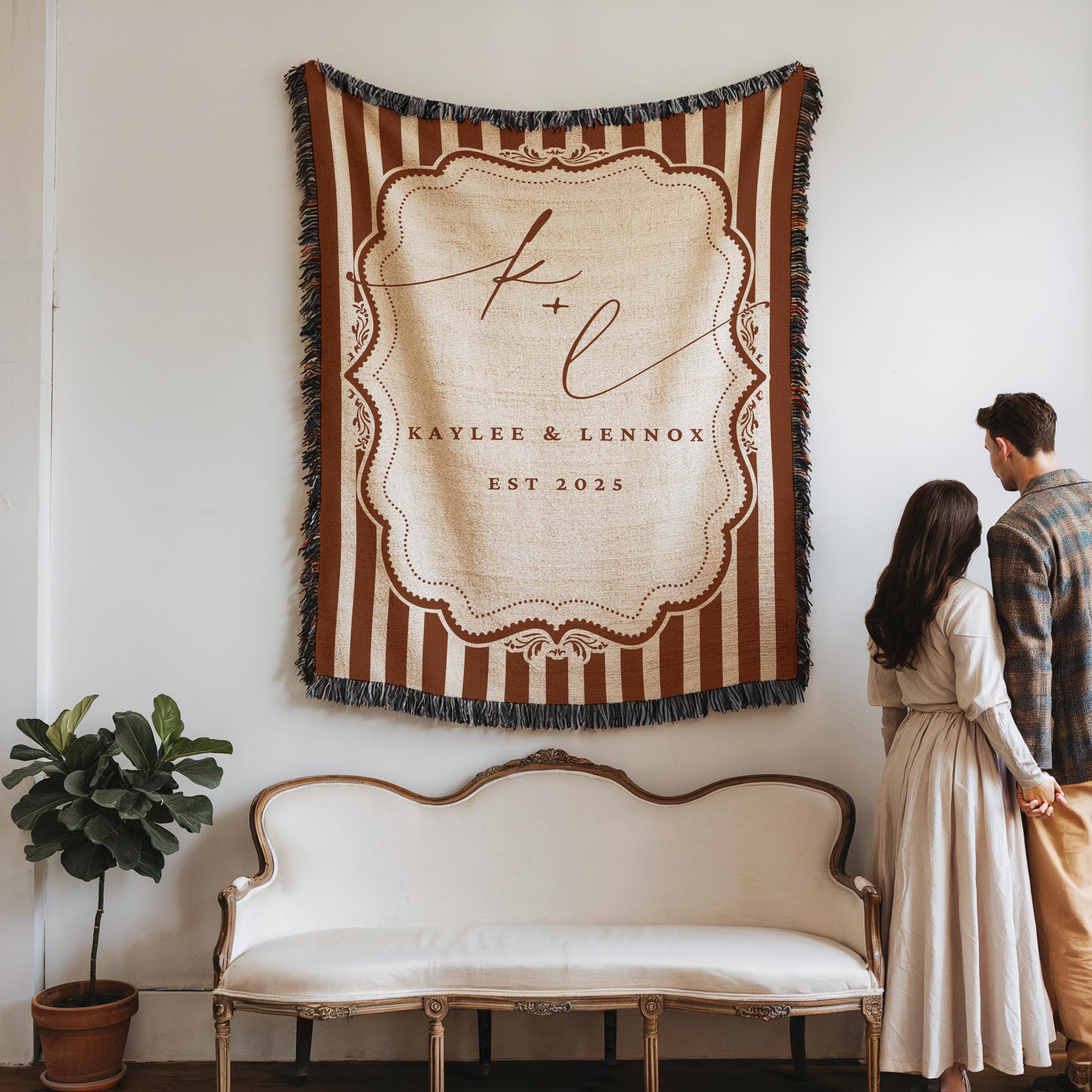Personalized Wedding Blanket Gift Anniversary Gift Cotton Anniversary ...