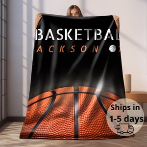 Personalized Basketball Blanket, Basketball plush, Basketball teenager gift, Basketball player,basketball grandson,Basketball number blanket
