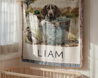 Personalized Mallard Duck Blanket Mallard Duck Nursery Decor Mallard Duck Name Blanket Mallard Hunting Name Blanket Duck Hunting Nursery