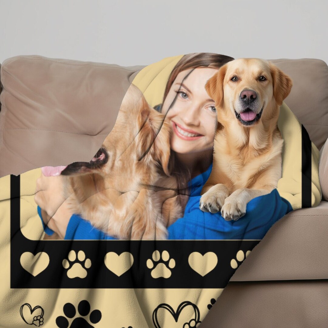 Personalized Dog Picture Blanket Dog Memorial Dog Photo Blanket Puppy ...