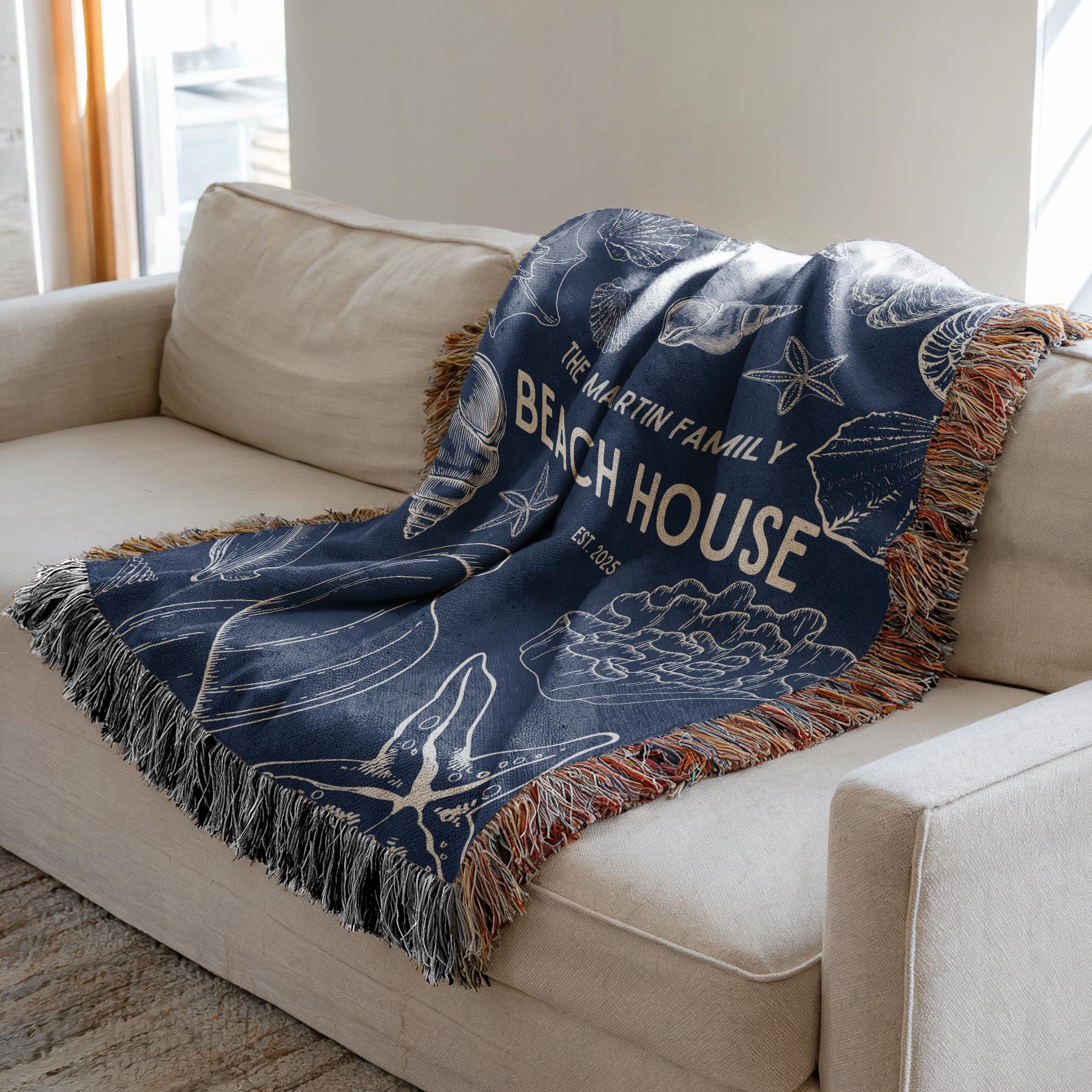 Personalized Vowen Blanket for Beach House Owner, Beach House ...