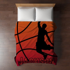 Personalized Basketball Blanket, Basketball plush, Basketball teenager gift, Basketball player,basketball grandson,Basketball throw boy gift