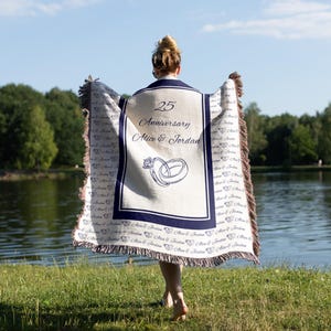Married Woven Blanket Gift, Custom Anniversary Gift, Wedding Anniversary Gift, Wedding Gift Couples, Personalized Wedding Tapestry Blanket