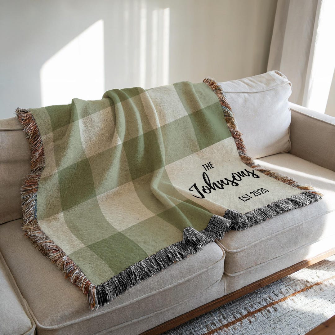 Personalized Wedding Blanket Gift Anniversary Gift Cotton Anniversary ...