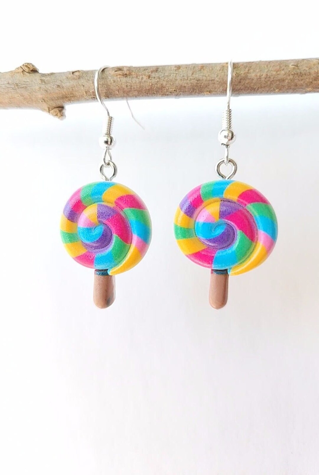 Lollipop Earrings, Candy Earrings, Candy Jewelry, Unique Earrings