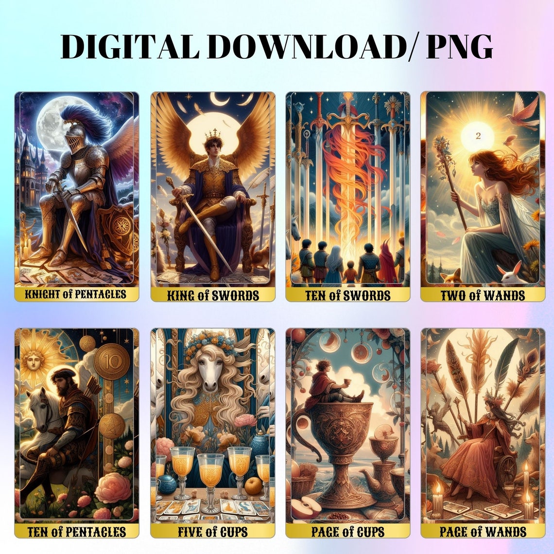 Fairy Tale Tarot Deck: 78 Printable Cards (digital Download) - Etsy