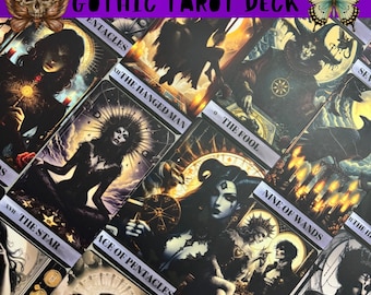 Gothic Tarot Deck: 78 Shadowy Art Cards with Pouch
