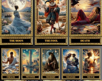 Monet Art Tarot Cards: 78 Card Deck (Digital Download)