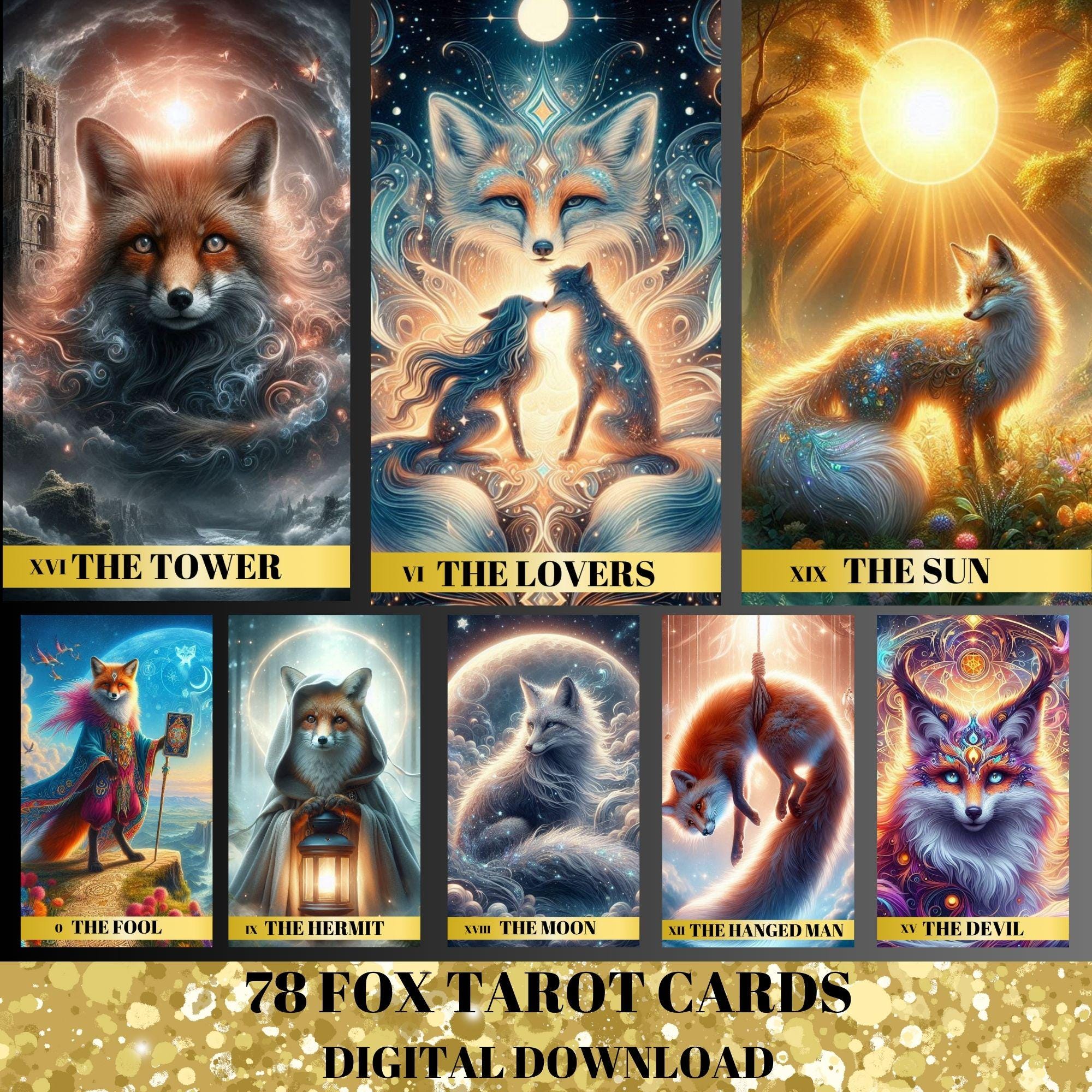 Fox tarot - Etsy 日本