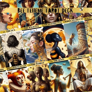 Baraja de Tarot de Abejas, Baraja de Tarot de 78 Cartas y Estuche, Baraja de Tarot Única, Tarot de Abejas, Tarot de Animales, Tarot de Amantes de los Animales, Cartas de Tarot Bonitas