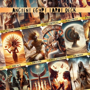 Baraja de tarot del antiguo Egipto, baraja de 78 cartas de tarot y bolsa, baraja de tarot única, tarot antiguo, tarot celestial, tarot místico, tarot Ai