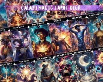 Galaxy Magic Tarot Deck: 78 Celestial Cards with Pouch