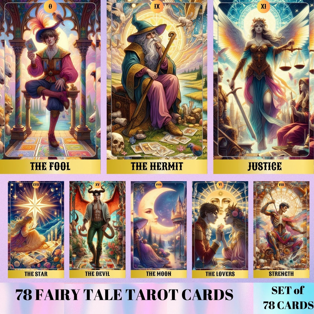 Fairy Tale Tarot Deck: 78 Printable Cards (digital Download) - Etsy