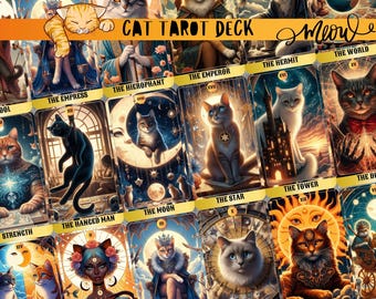 Tarotkaarten voor katten: 78 mystieke kaarten met zakje