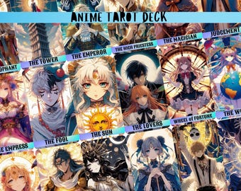 Anime Tarot Deck: 78 Mystical Manga Cards with Pouch