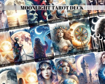 Talia Tarota Moonlight: 78 mistycznych kart z woreczkiem