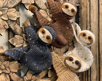 Adorable Crocheted Hanging Sloth Planter
