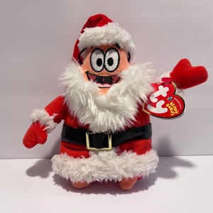 Ty Beanie Baby PATRICK Claus 6” Vintage Stuffed Animal Toy Christmas Plush Collectible Christmas Gift