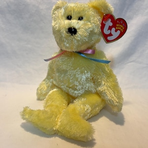TY Beanie Baby - SHERBET the Bear (Yellow Version) Nostalgic Ty Stuffed Plush