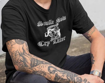 Smile Now Cry Later Shirt: Chicano Lowrider Style Tee