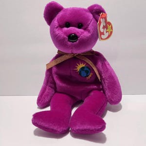 TY Beanie Baby MILLENNIUM Bear Plush Nostalgic Stuffed Animal Toy Vintage
