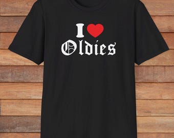 Vintage Music Tee: I Love Oldies Graphic, Retro Style
