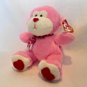 Ty Beanie Baby Junglelove: 2006 Valentine Monkey Plush with Tags