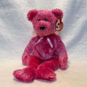 Ty Beanie Baby SHERBET the Bear (Raspberry Version) Nostalgic Plush Stuffed Toy
