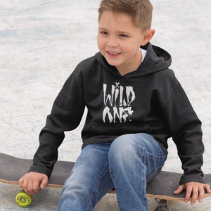 Wild One Kids Hoodie Perfect 1st Birthday Gift Wild Child Hoodie Baby Tee Party Outfit Gift For Child Toddler Pullover Fleece Hoodie