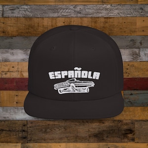 Española Hat, Lowrider Hat, New Mexico Hat, Southwest Hat, Chicano Hat, Urban Hat, Guy Gifts, Lowrider Apparel, Flat Bill Hat, Chicano Art