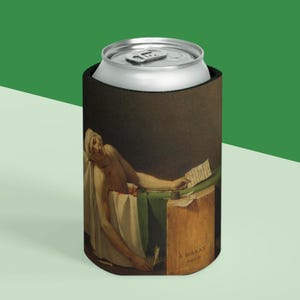 Death Of Marat Can Cooler - Fine Art Gift, Stubby Cooler, Stocking Stuffer, Beverage Holder, Drink Sleeve, Insulated Can Holder
